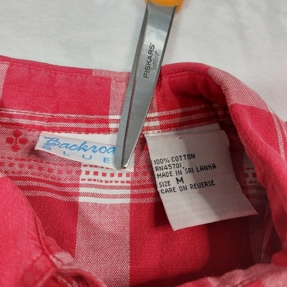 BACKROAD BLUES VINTAGE PLAID SHORT SLEEVE BUTTON DOWN SHIRT SIZE MEDIUM - Picture 5 of 8